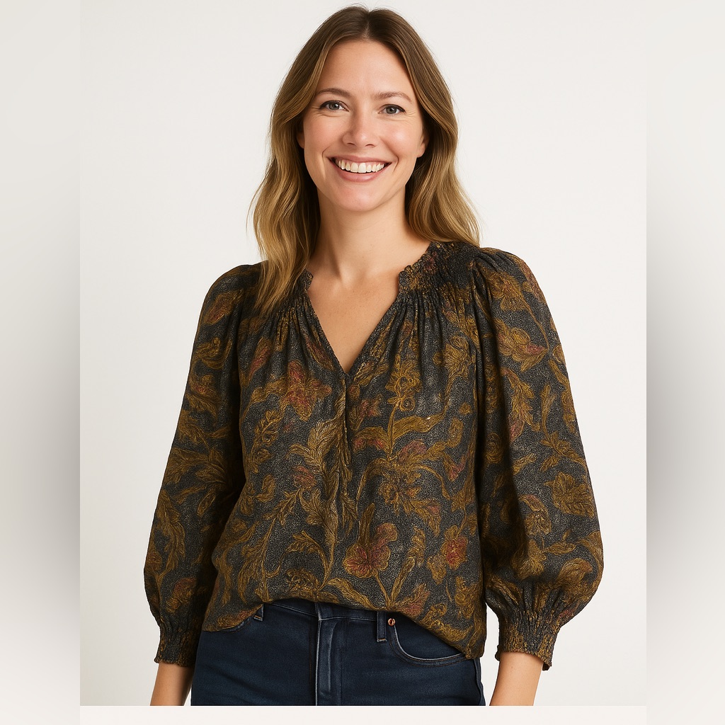 Ulla Johnson Bohemian Silk Blouse Size 4